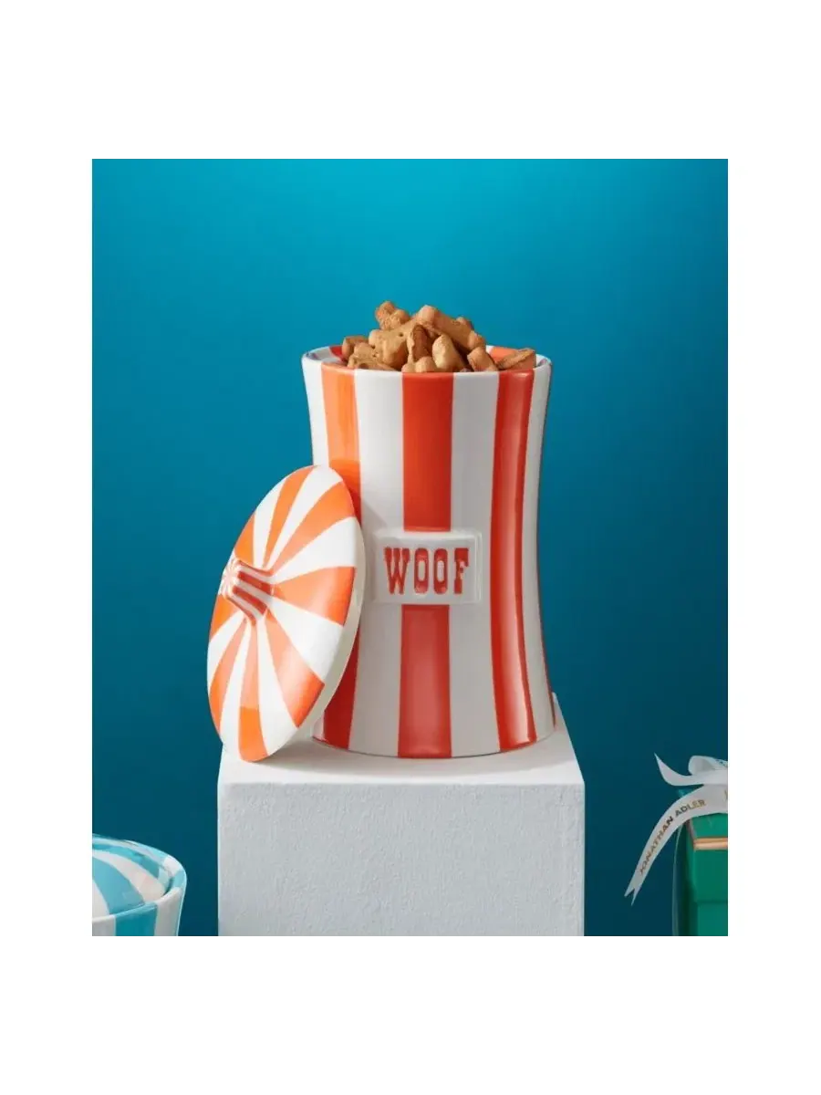 Контейнер для хранения Vice Woof, 62 унции, глянцевый Jonathan Adler — изображение 4 из 4, оранжевый