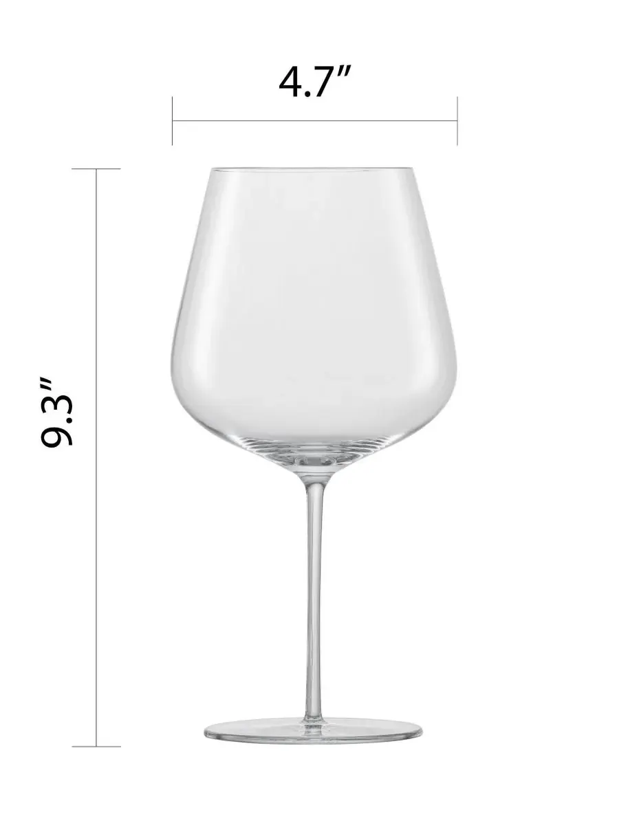 Набор из 4 бокалов для бордового вина Vervino Zwiesel Glas — изображение 5 из 10, прозрачный