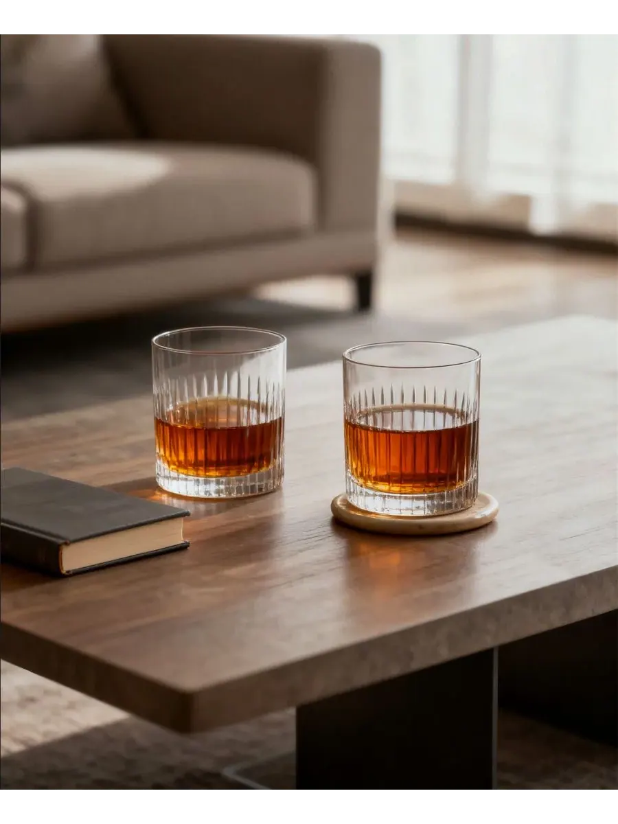 Набор из двух бокалов для виски Apex Double Old Fashioned Philip Whitney — изображение 3 из 4, прозрачный