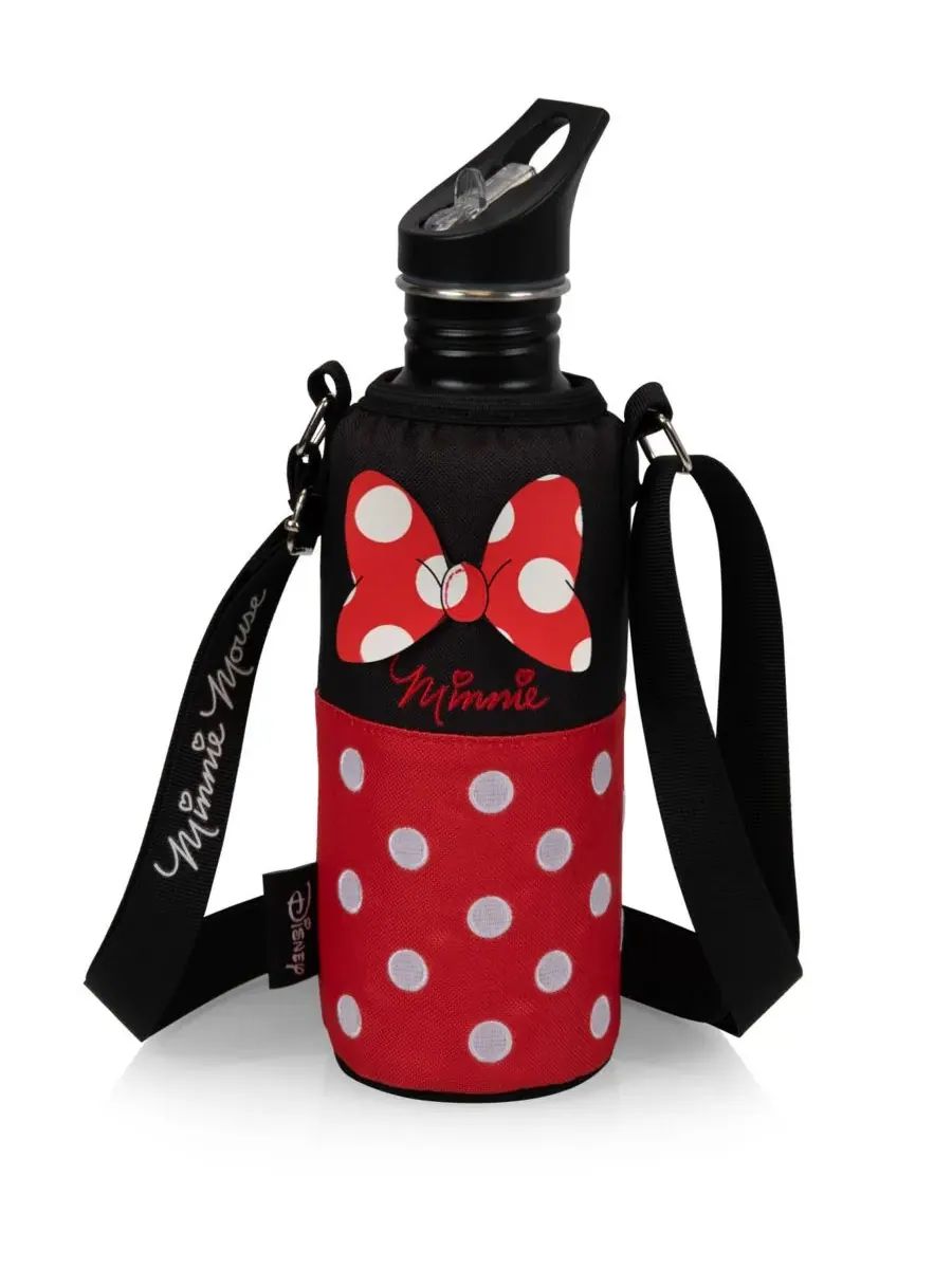 Набор сумок-холодильников для бутылок Disney Minnie Mouse, 0,7 л Oniva — изображение 1 из 6, черный красный
