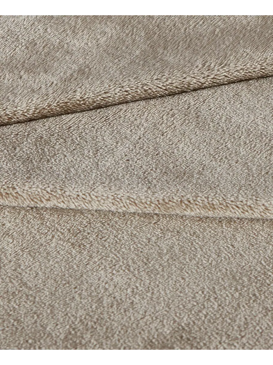 Мягкое плюшевое одеяло Kenneth Cole Reaction Solid Ultra Soft Plush Blanket, размер Twin, овсяный — изображение 3 из 5