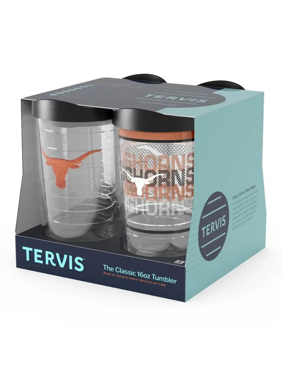 Набор из 4 стаканов Tervis Texas Longhorns 16 унций Classic Tumbler — изображение 2 из 5, нет цвета