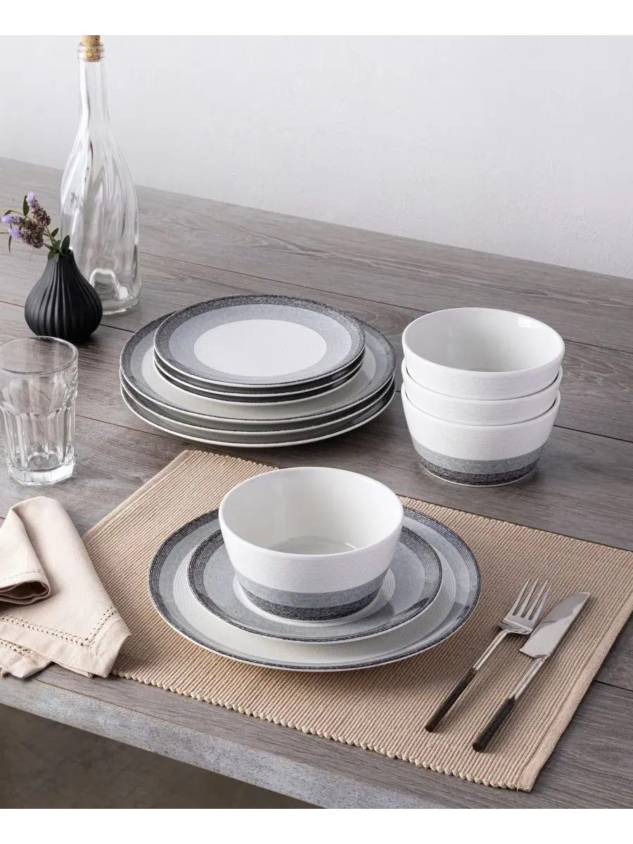 Обеденная тарелка Colorscapes Layers Coupe, 28 см Noritake — изображение 13 из 20, темно-серый