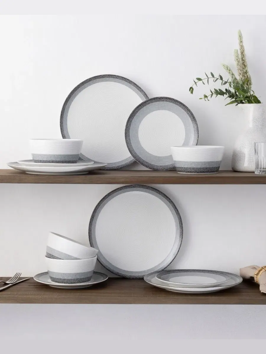 Обеденная тарелка Colorscapes Layers Coupe, 28 см Noritake — изображение 14 из 20, темно-серый