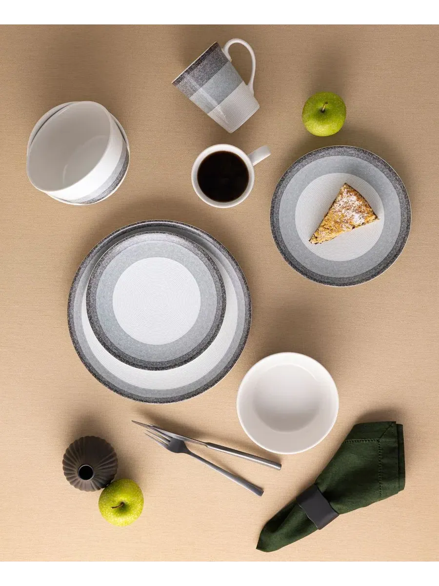 Обеденная тарелка Colorscapes Layers Coupe, 28 см Noritake — изображение 16 из 20, темно-серый