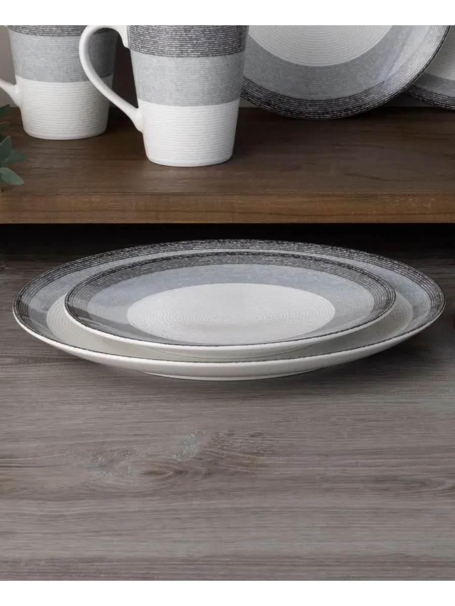 Обеденная тарелка Colorscapes Layers Coupe, 28 см Noritake — изображение 5 из 20, темно-серый