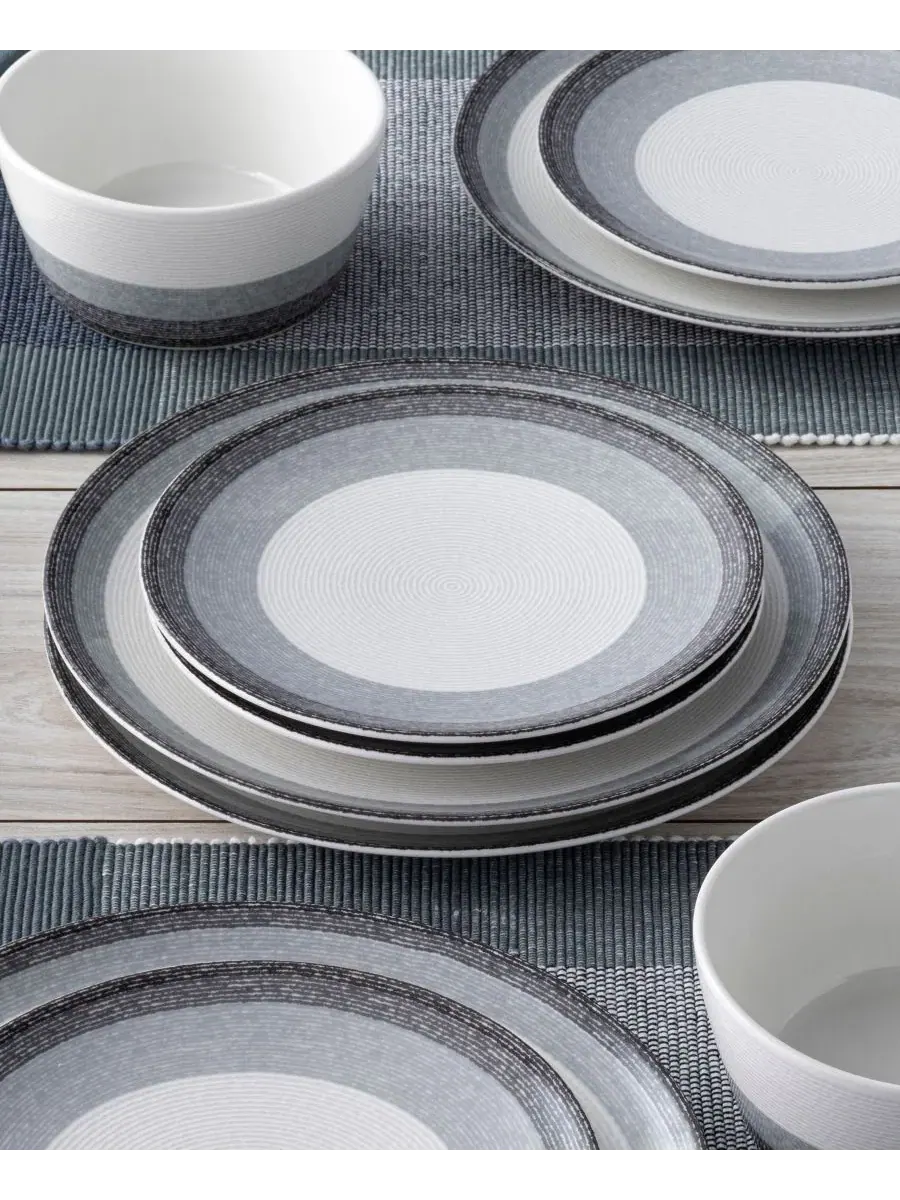 Обеденная тарелка Colorscapes Layers Coupe, 28 см Noritake — изображение 9 из 20, темно-серый