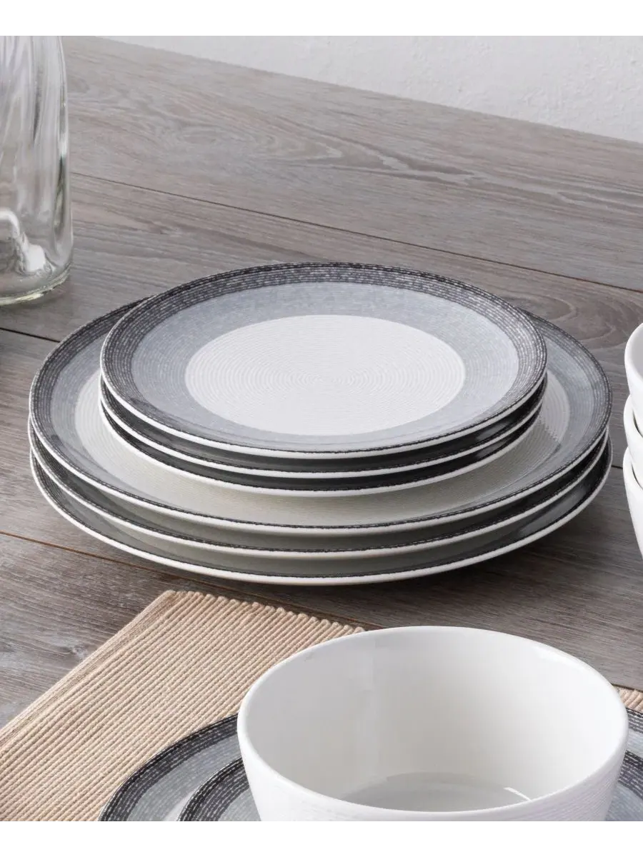 Обеденная тарелка Colorscapes Layers Coupe, 28 см Noritake — изображение 10 из 20, темно-серый