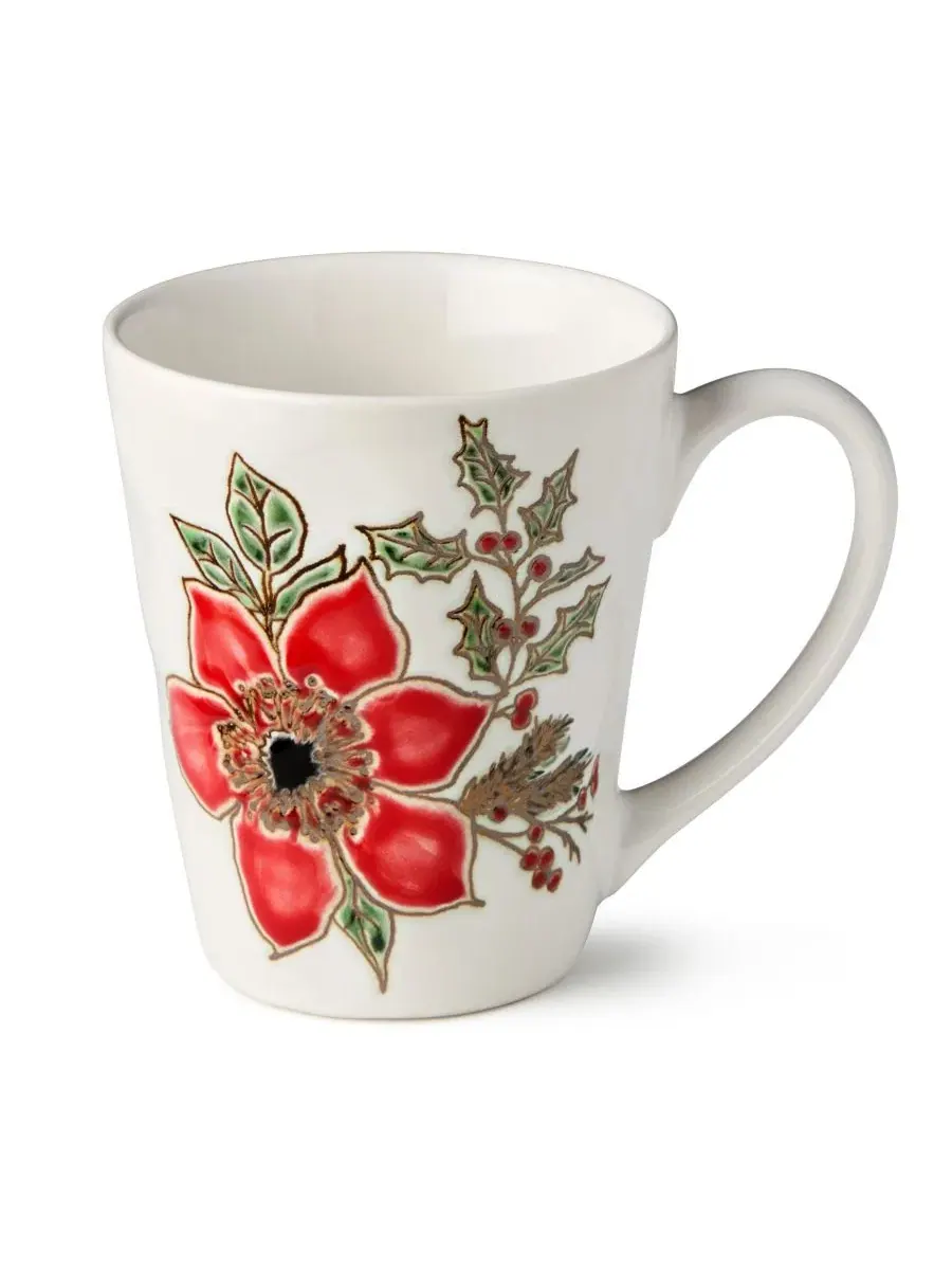 Набор из 4 керамических кружек Festive Blooms Certified International — изображение 2 из 6, мульти