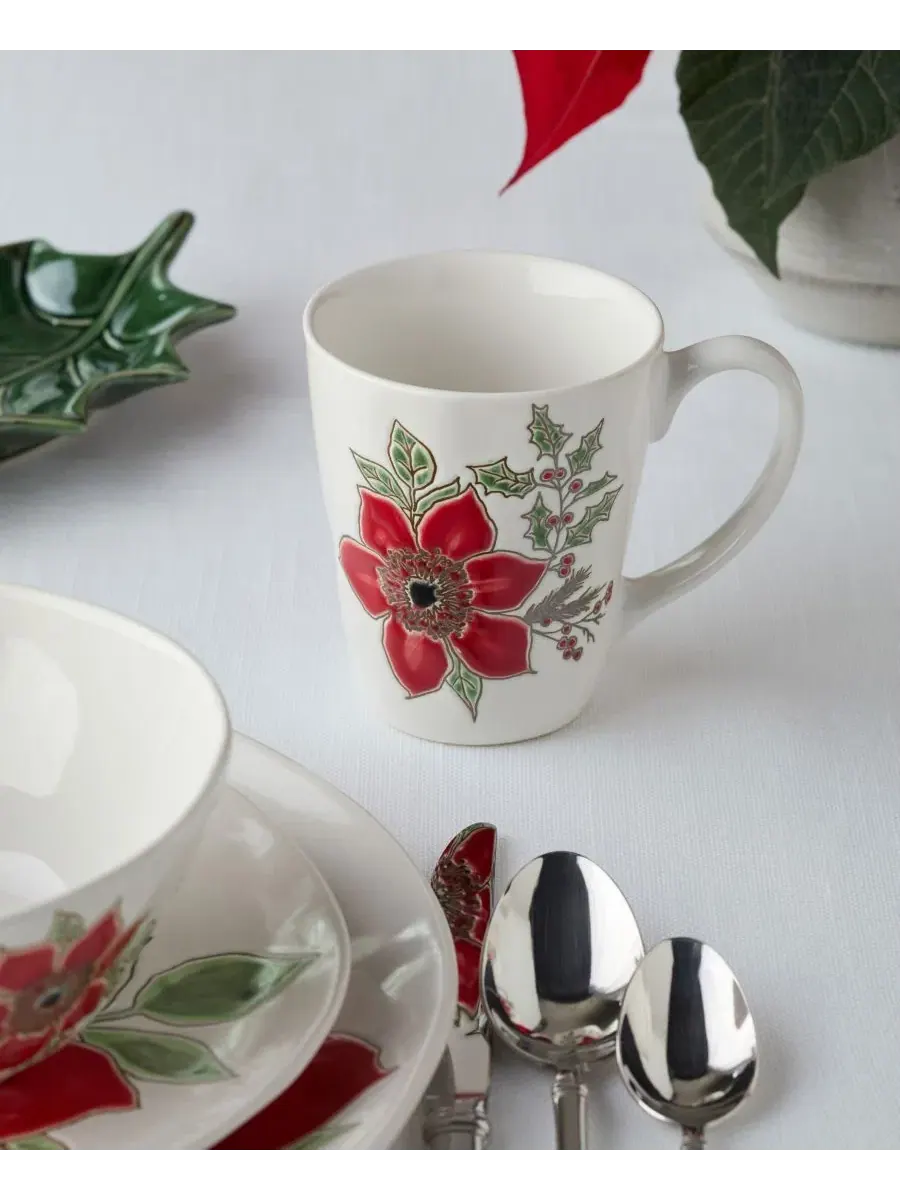 Набор из 4 керамических кружек Festive Blooms Certified International — изображение 6 из 6, мульти