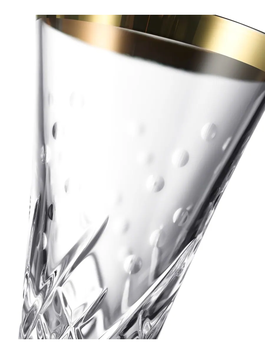 Бокалы для тостов Celebrations Gold объемом 4,5 унции, набор из 2 штук Waterford — изображение 2 из 4, прозрачный