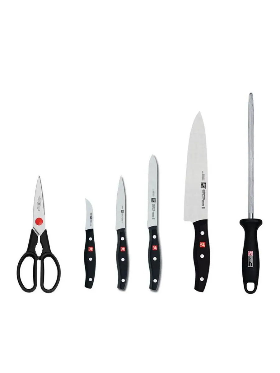 Набор кухонных ножей в блоке Zwilling Twin Signature, 7 предметов, светло дерево — изображение 7 из 10, нет цвета
