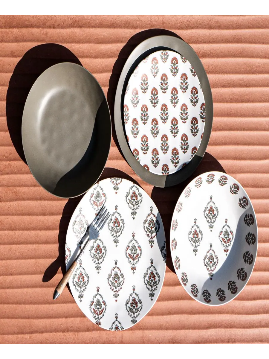 Набор салатных тарелок Kashmir (6 предметов), на 6 персон Abode Homewares — изображение 3 из 5, бежевый