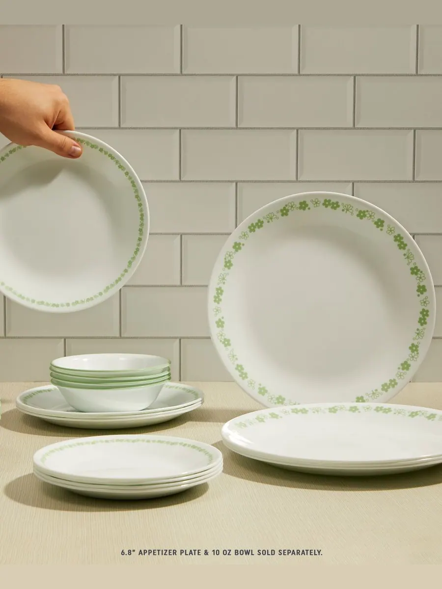 Набор посуды Vitrelle Classic Spring Blossom, 12 предметов, на 4 персоны Corelle — изображение 2 из 5, белый