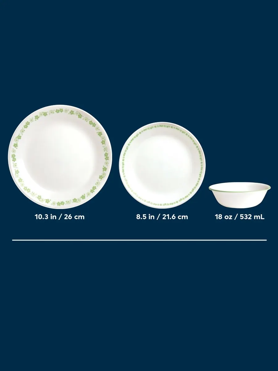 Набор посуды Vitrelle Classic Spring Blossom, 12 предметов, на 4 персоны Corelle — изображение 5 из 5, белый