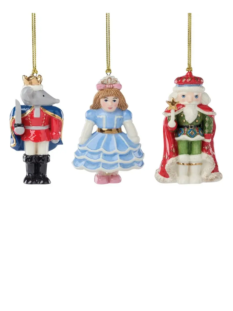 Набор из 3 елочных игрушек Nutcracker Ballet Lenox