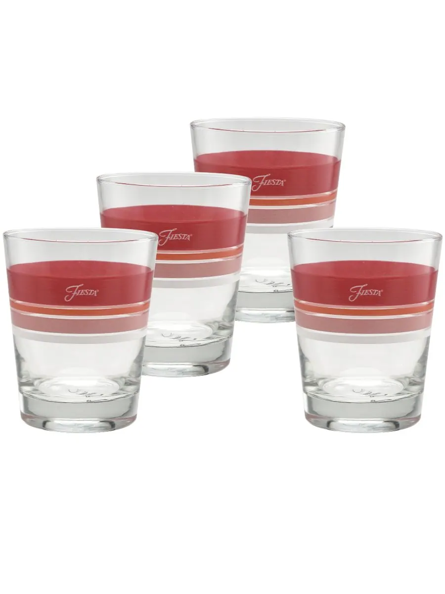 Набор из 4 бокалов для виски Sunset Horizon Edgeline Double Old Fashioned Fiesta