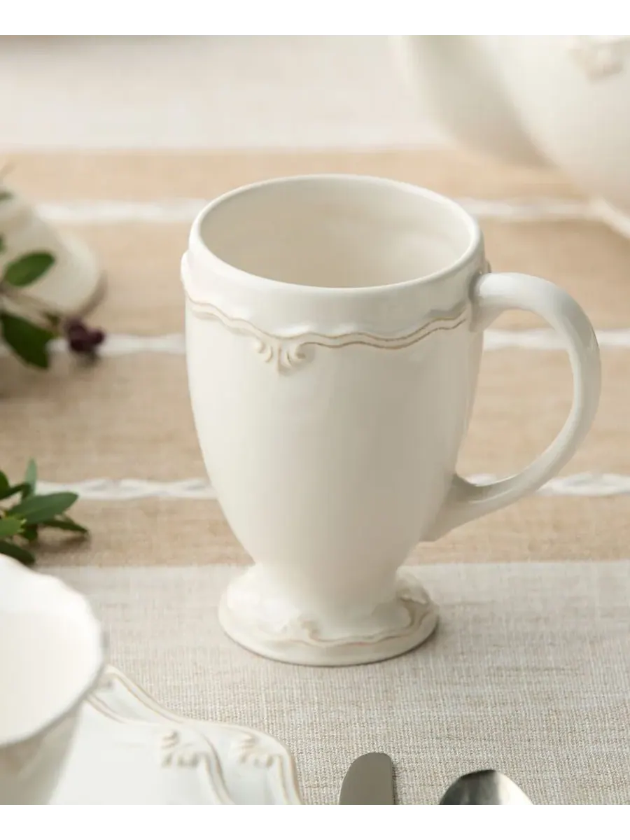 Набор из 4 кружек Heritage Scroll Certified International — изображение 5 из 6, белый