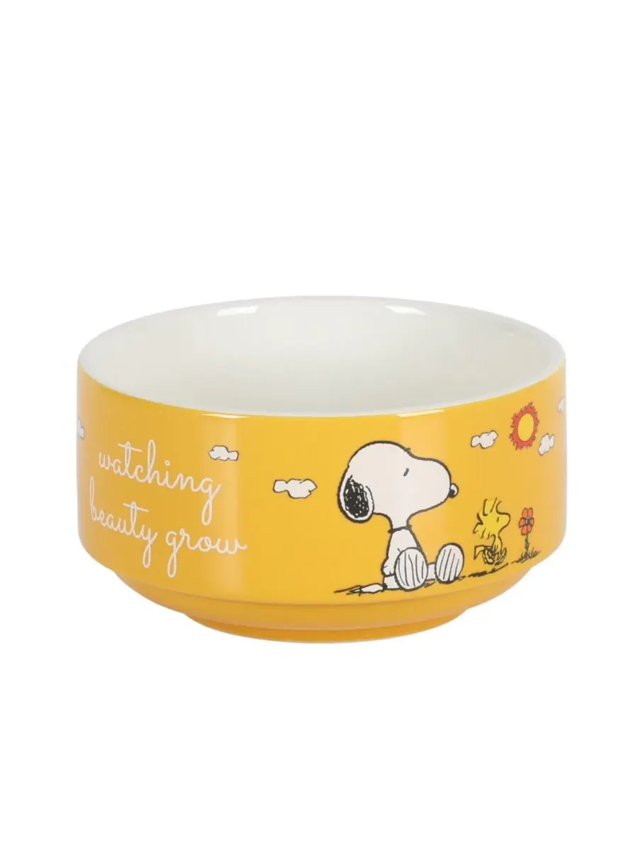Набор из 4 штабелируемых декоративных керамических мисок Snoopy высотой 14 см Peanuts — изображение 9 из 10