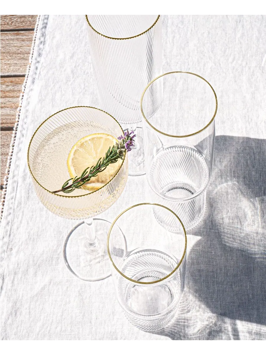 Набор из 6 бокалов Stax Optic Twist Abode Homewares — изображение 3 из 4, прозрачный
