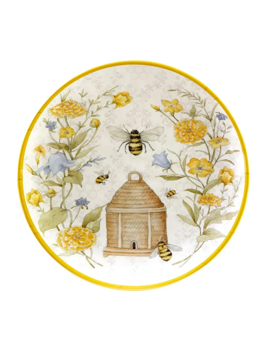 Набор меламиновых блюд Bee Sweet, 2 предмета Certified International — изображение 2 из 3, желтый