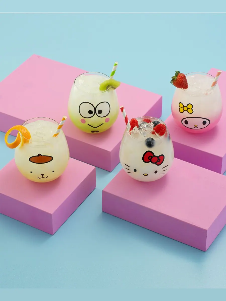 Набор из 4 стаканов Hello Kitty и Hello Sippy без ножки JoyJolt — изображение 10 из 10, мульти