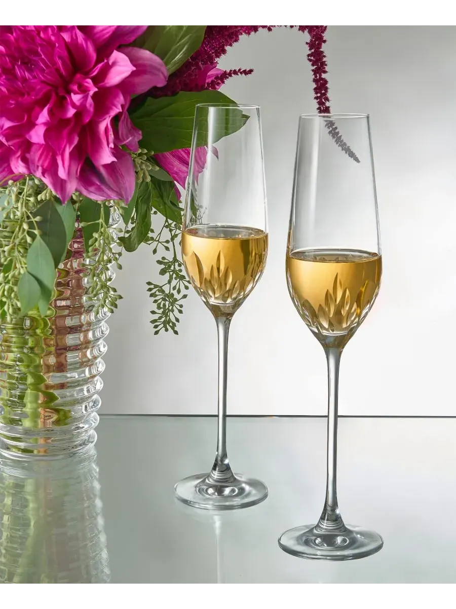 Набор из 2 бокалов для шампанского Fiero Toasting Philip Whitney — изображение 2 из 3, прозрачный