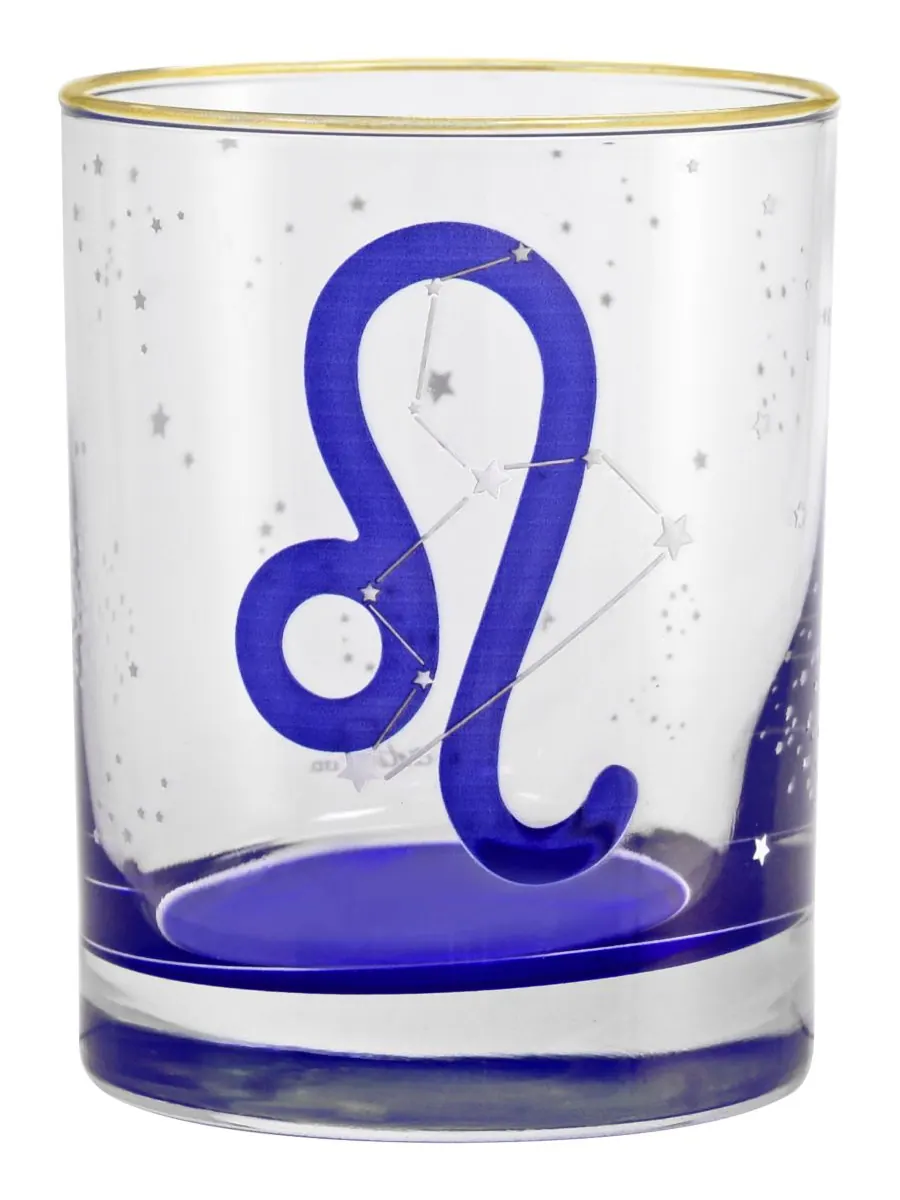 Набор из двух бокалов для виски «Leo Zodiac Double Old Fashioned Glass» Culver — изображение 2 из 4, синий