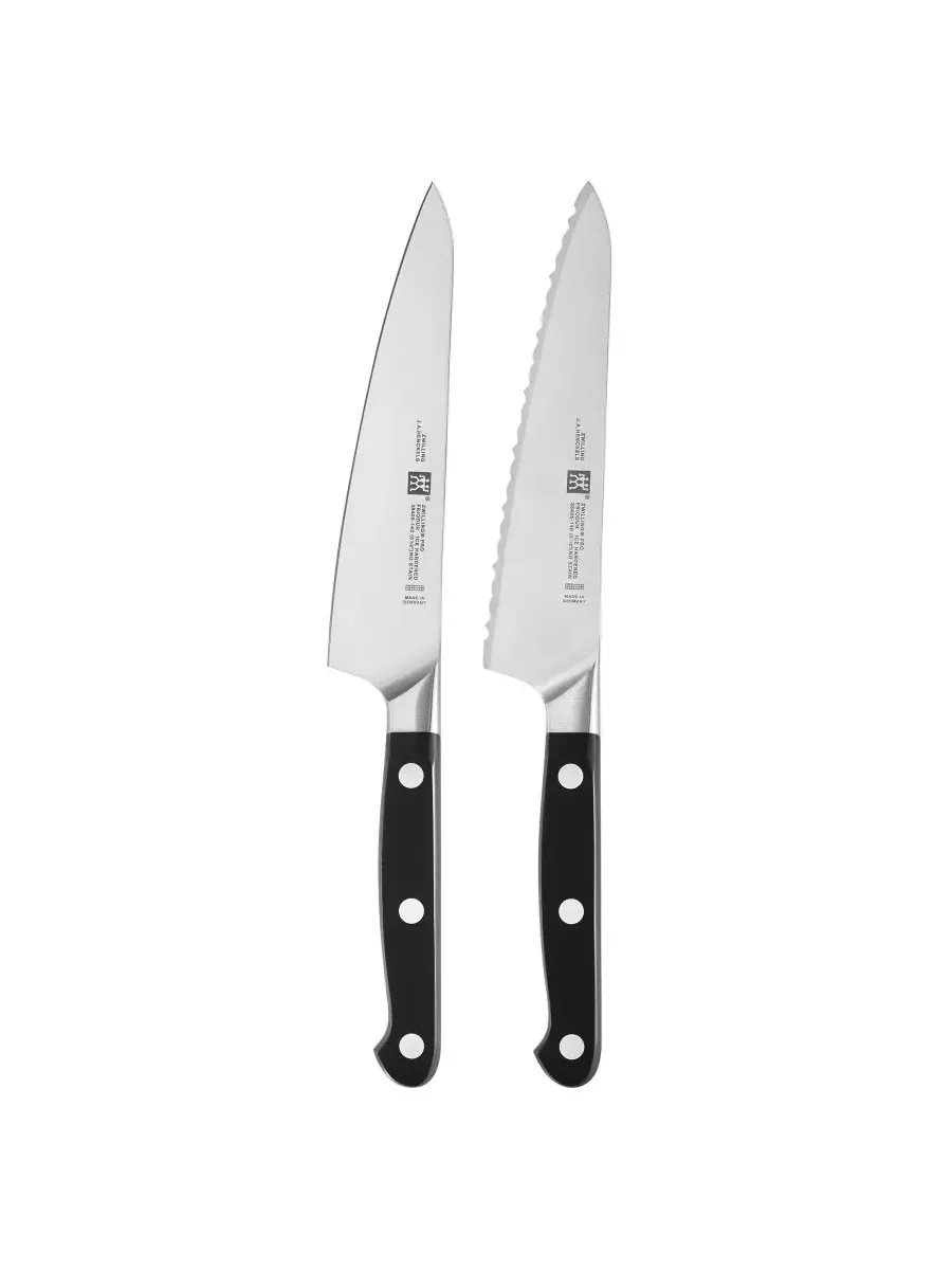 Набор кухонных ножей ZWILLING Professional S, 2 предмета, шеф-нож/универсальный серрейторный — изображение 6 из 6, черный
