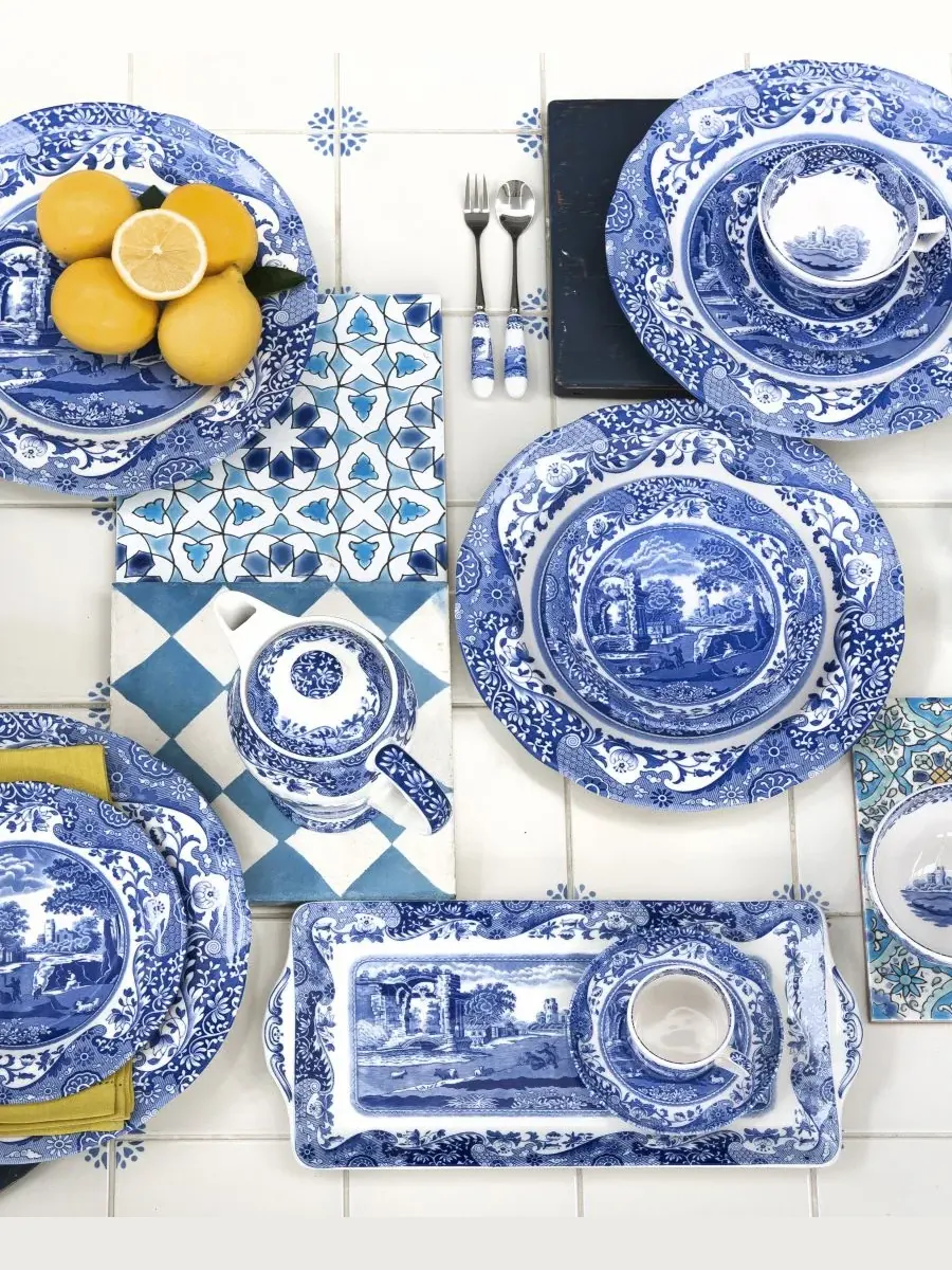Сервировочная миска «Синяя итальянская ромашка» Spode — изображение 2 из 3, синий