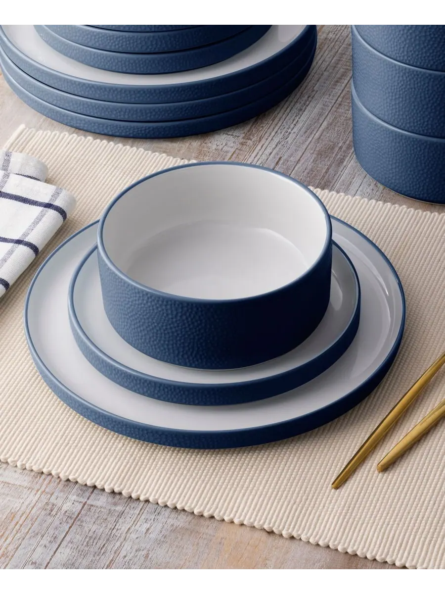 Набор из 4 мисок для хлопьев Colortex Stone Stax Noritake — изображение 5 из 7, синий