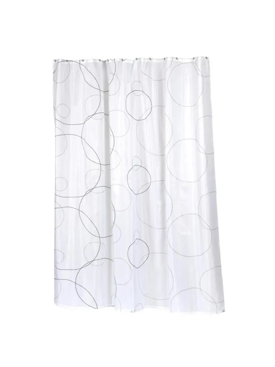 Шторка для ванной Ava, 178х183 см, из полиэстера Carnation Home Fashions — белый