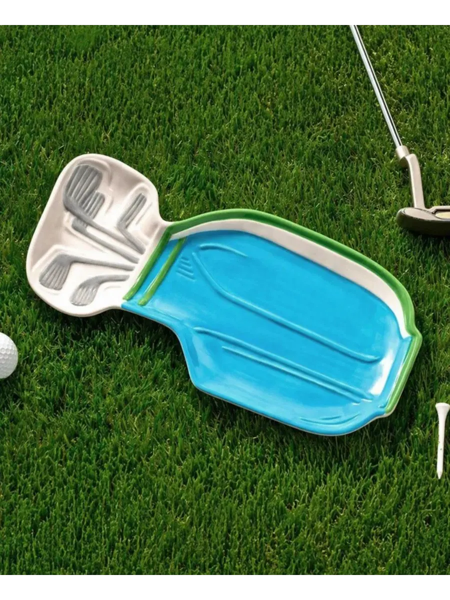 Керамическое блюдо в форме сумки для гольфа Golf Bag Platter Godinger — изображение 2 из 4, мульти