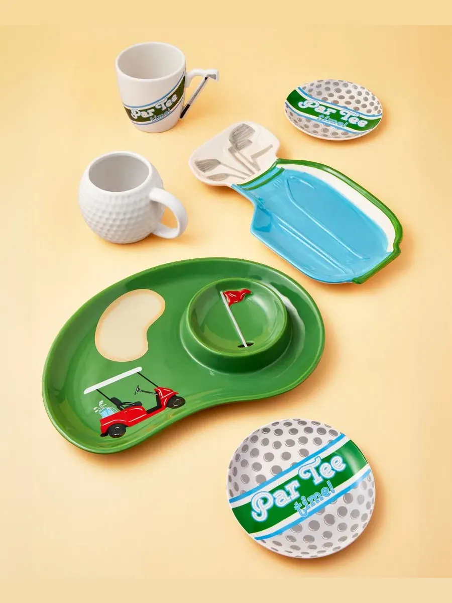 Керамическое блюдо в форме сумки для гольфа Golf Bag Platter Godinger — изображение 4 из 4, мульти