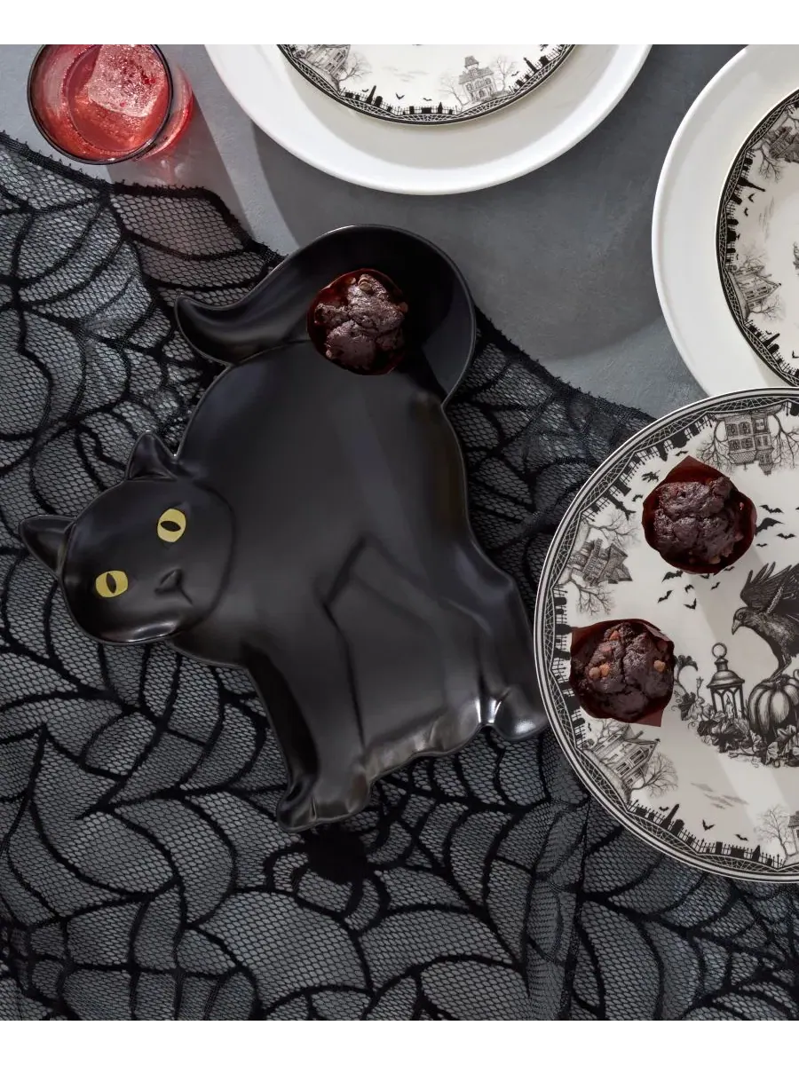 Тарелка для закусок Halloween Cat Hors d'Oeuvres Tray Lenox — изображение 3 из 4, черный