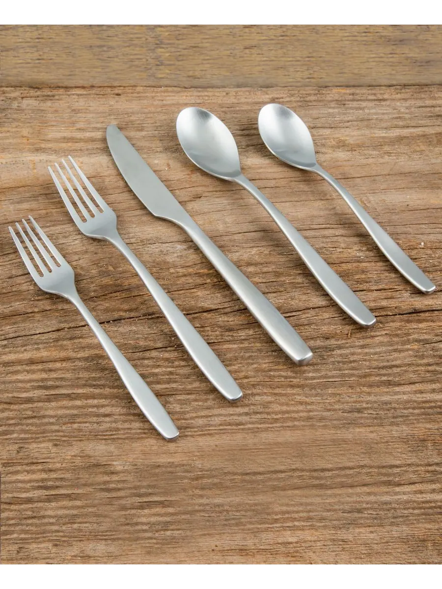 Набор столовых приборов Averie Satin из 20 предметов, на 4 персоны Cambridge Silversmiths — изображение 2 из 4, серебристый