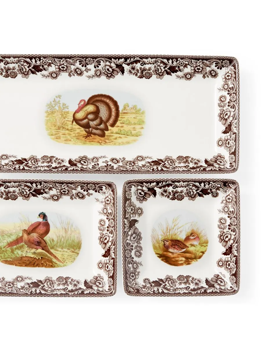 Набор из 3 подносов для хранения вещей Woodland Spode — изображение 3 из 6, коричневый