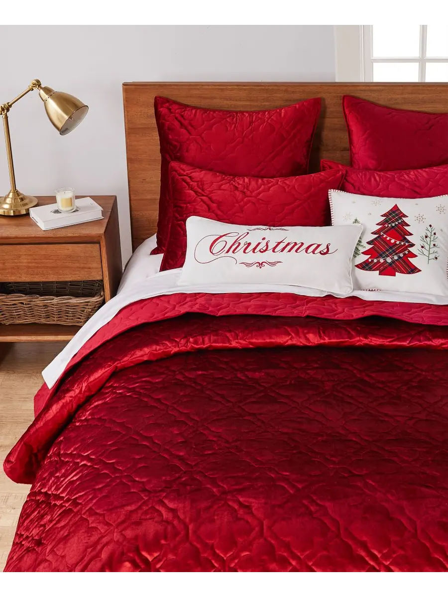 Двустороннее бархатное одеяло Caserta, размер Twin/Twin XL Levtex — изображение 4 из 7, красный