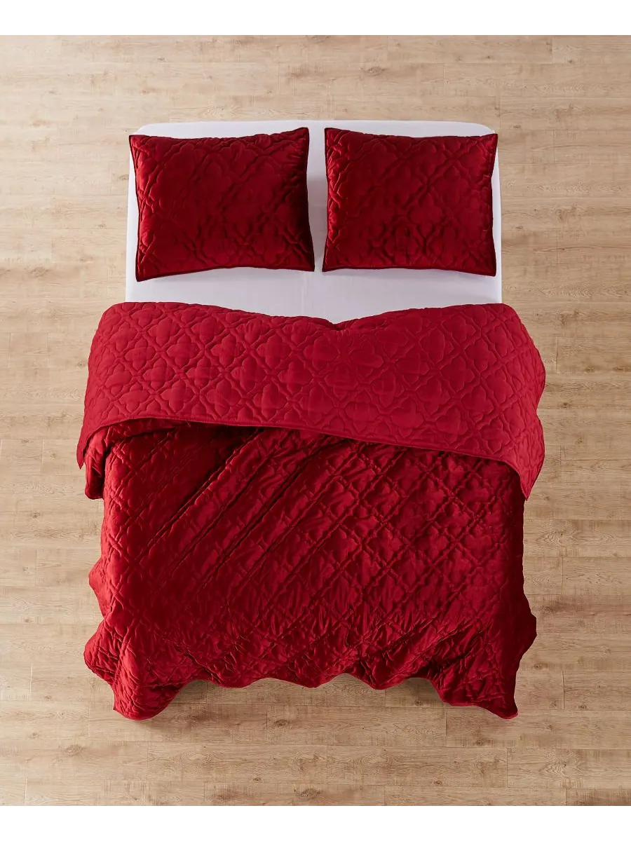 Двустороннее бархатное одеяло Caserta, размер Twin/Twin XL Levtex — изображение 5 из 7, красный