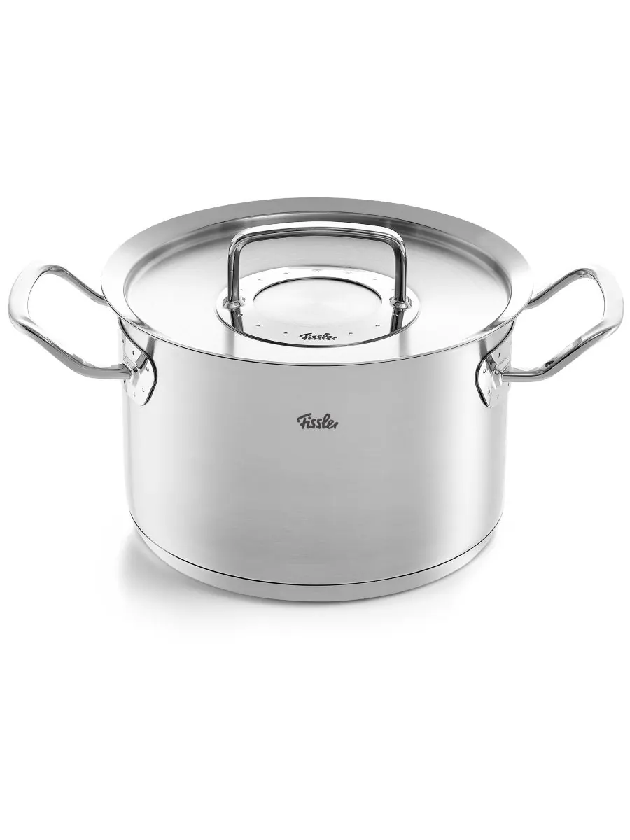 Кастрюля Original-Profi из нержавеющей стали объемом 6,7 кварты с крышкой Fissler, — изображение 4 из 4, нет цвета