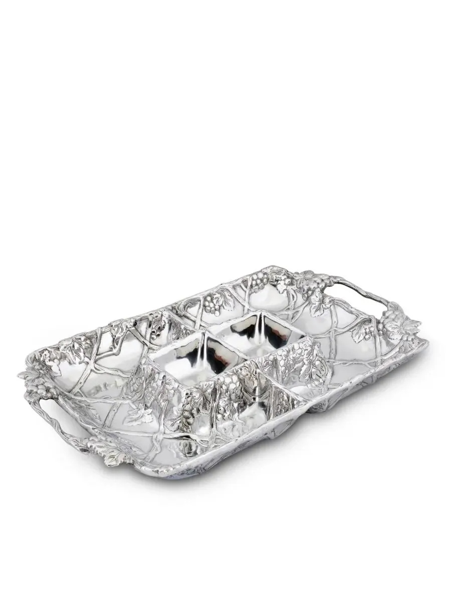Подставка для напитков Designs Aluminum Grape Entertainment Tray, 4 секции Arthur Court