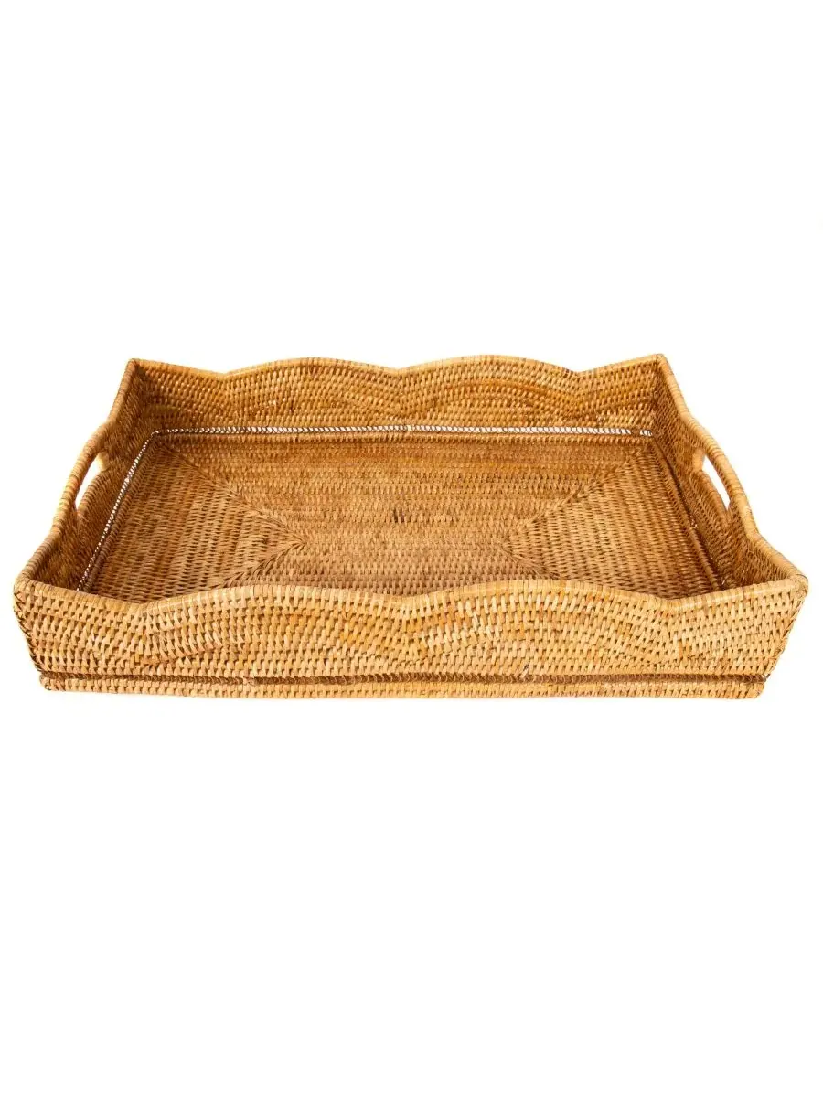 Прямоугольный поднос из коллекции гребешков от компании Artifacts Trading Company — изображение 3 из 5, коричневый