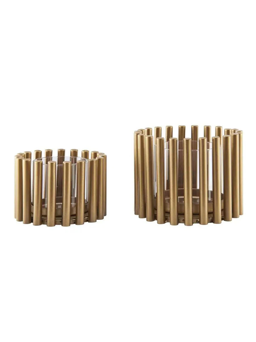 Набор подсвечников Pela Pillar Ring Danya B — изображение 1 из 8, золотистый прозрачный