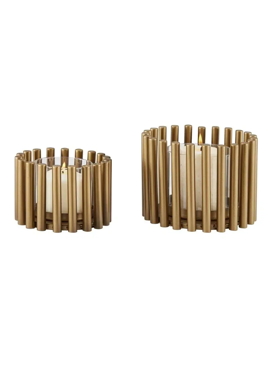 Набор подсвечников Pela Pillar Ring Danya B — изображение 7 из 8, золотистый прозрачный