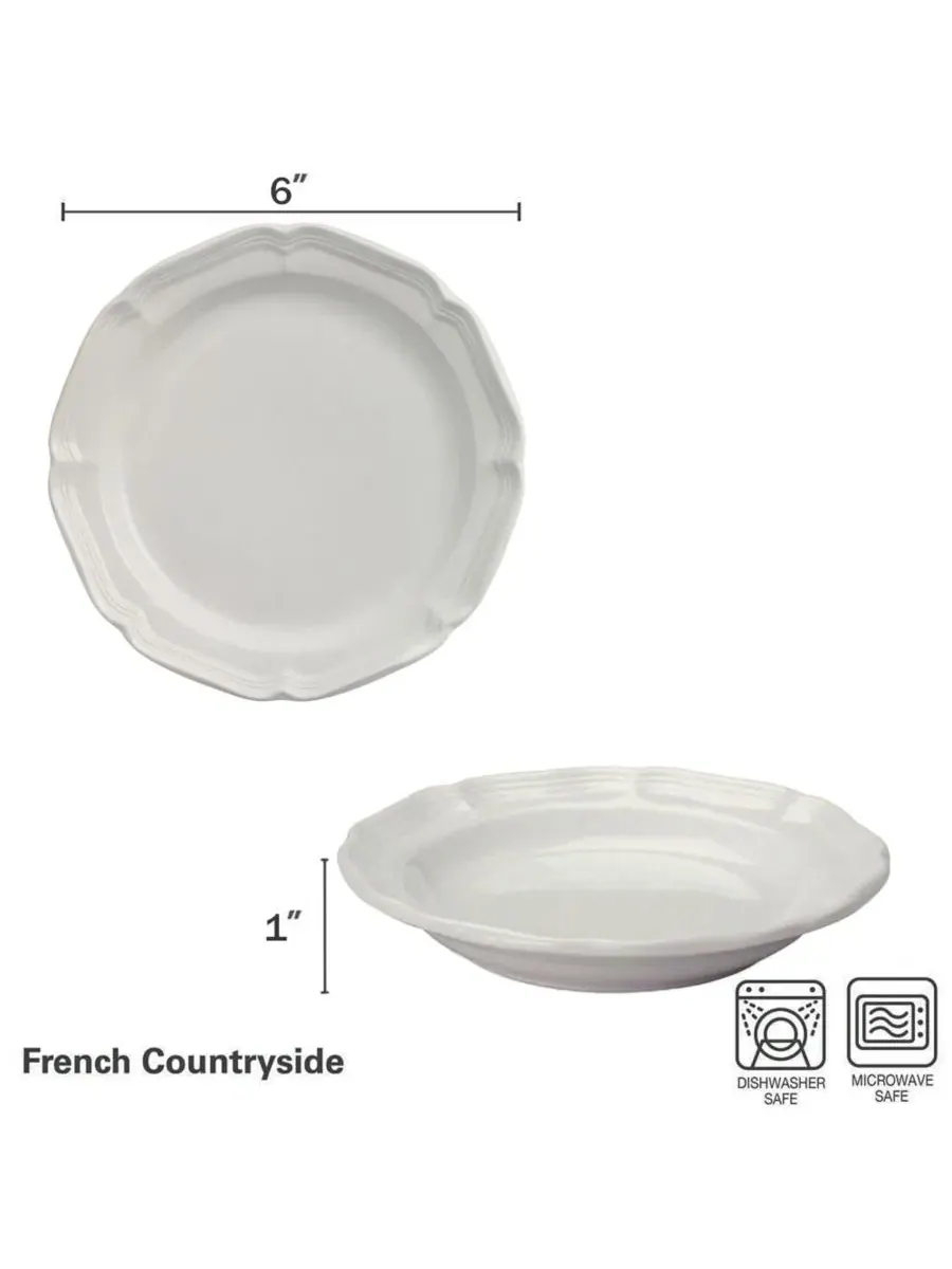 Набор из 4 тарелок French Countryside Bread and Butter Mikasa — изображение 4 из 4, белый