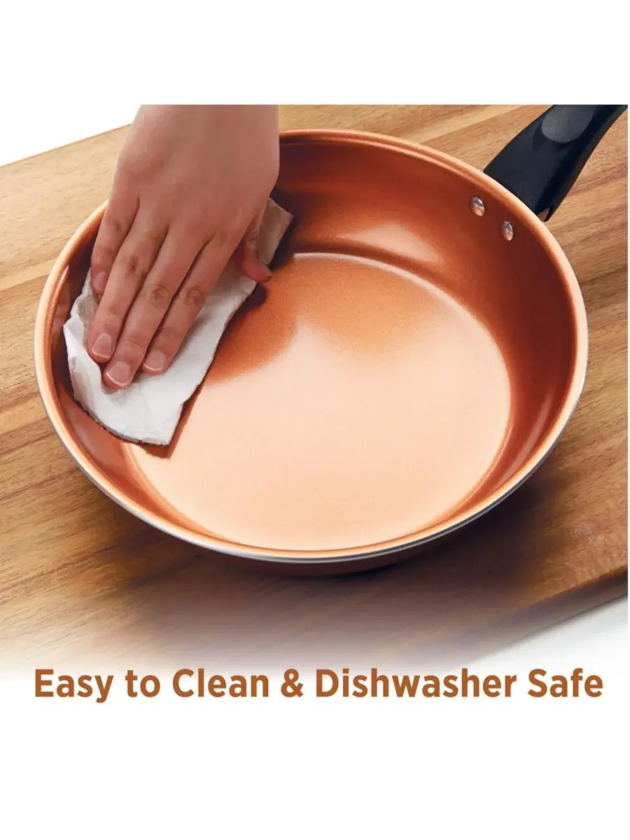 Сотейник Glide Copper Ceramic объемом 4 л с крышкой Farberware — изображение 4 из 6, черный