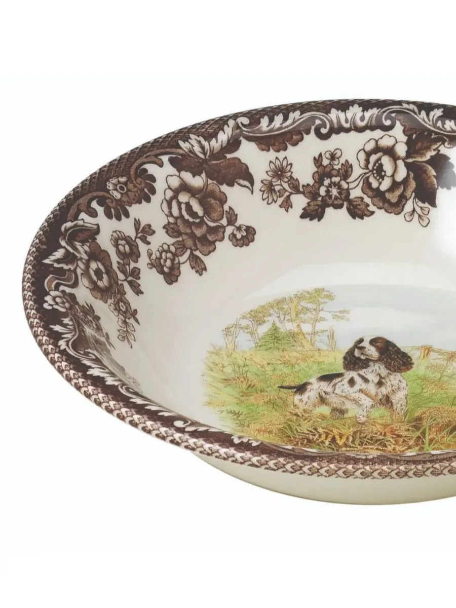 Миска с хлопьями для завтрака "Лесной английский спаниель" Spode — изображение 3 из 5, коричневый