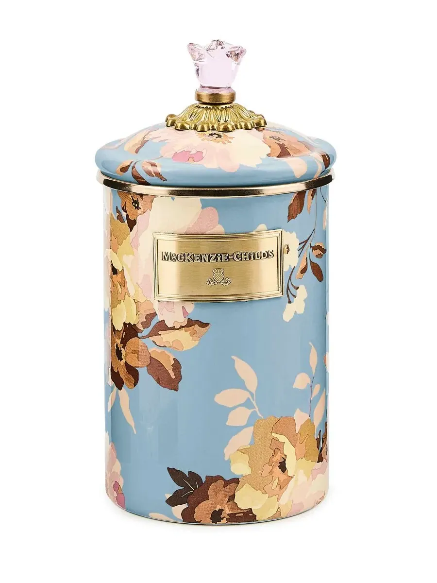 Большая банка для сыпучих продуктов Wild Rose Slate MacKenzie-Childs — изображение 1 из 3, серый