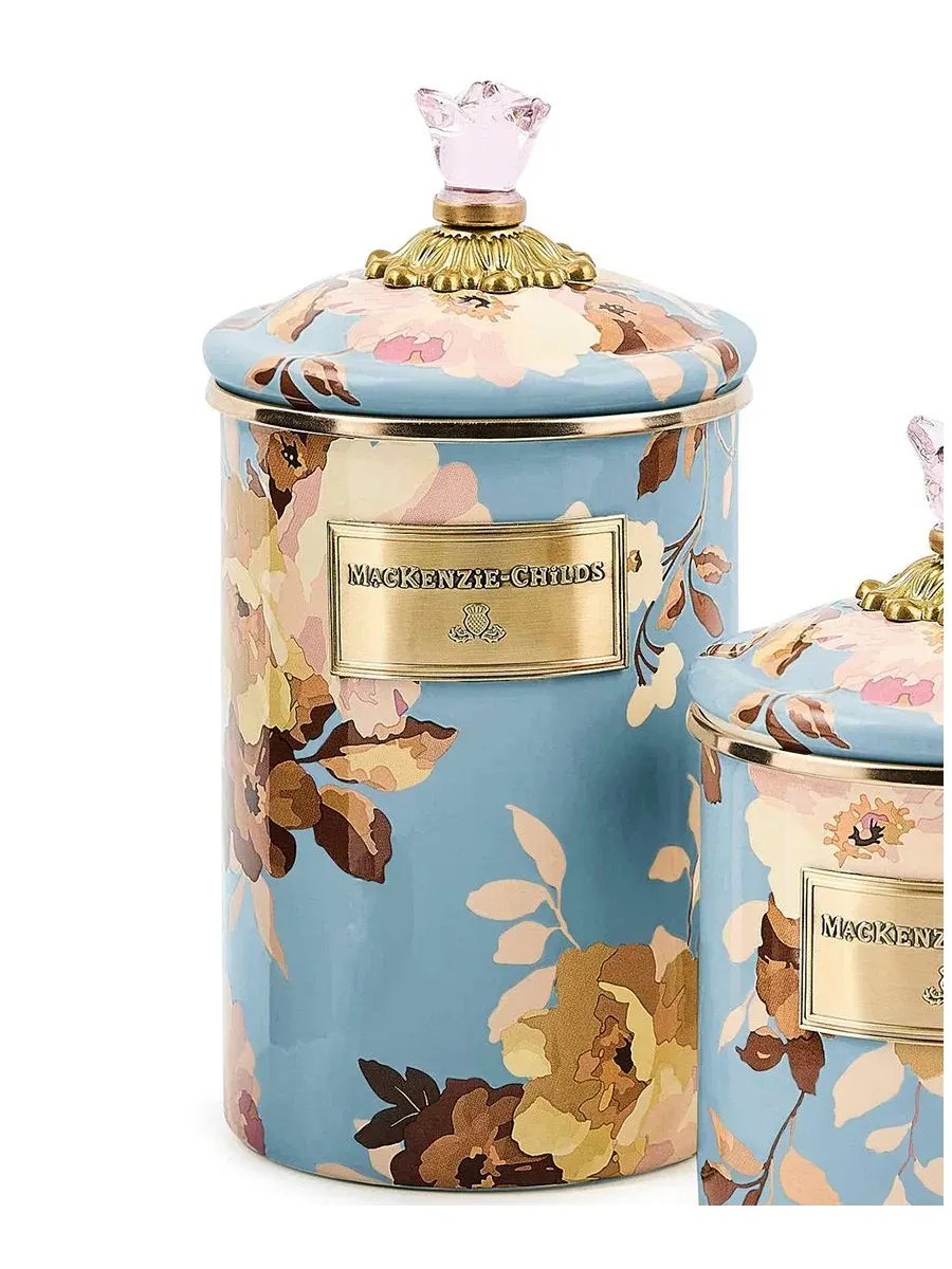 Большая банка для сыпучих продуктов Wild Rose Slate MacKenzie-Childs — изображение 2 из 3, серый