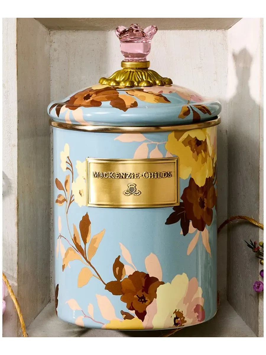 Большая банка для сыпучих продуктов Wild Rose Slate MacKenzie-Childs — изображение 3 из 3, серый